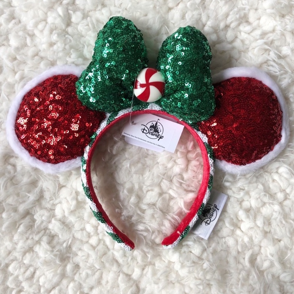 Disney Parks Peppermint Twist Minnie Ears
